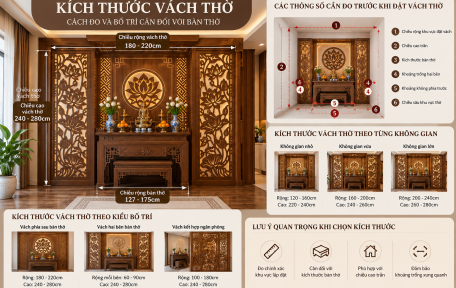 Kích Thước Vách Thờ Đẹp – Cách Đo Và Bố Trí Cân Đối